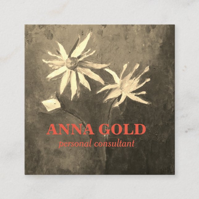 Original Artistic Consulant Square Business Card (Front)