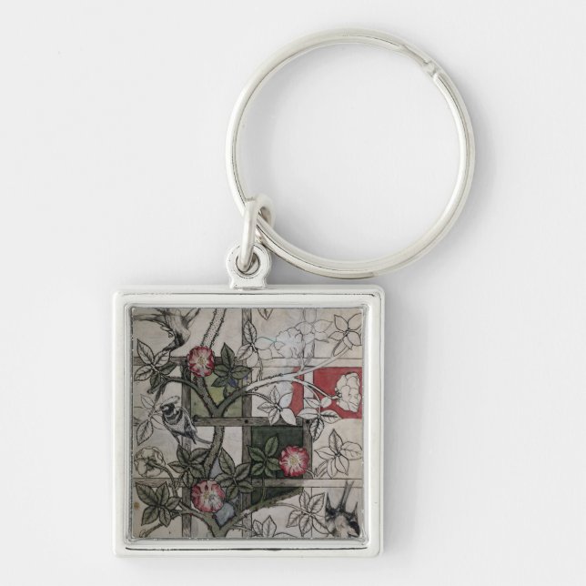Original artwork for 'Trellis' wallpaper design, 1 Keychain (Front)