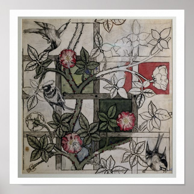 Original artwork for 'Trellis' wallpaper design, 1 Poster (Front)