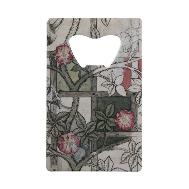 Original artwork for 'Trellis' wallpaper design, 1 Wallet Bottle Opener (Front)