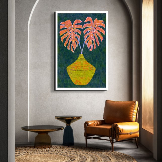 Original artwork monstera leaf poster (Creator Uploaded)