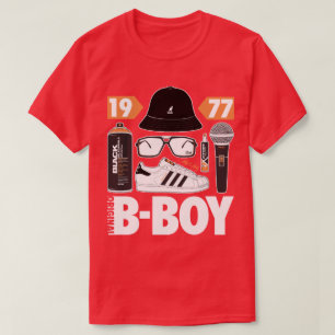 Original B-Boy MC DJ Hip Hop Graffiti Breaking Tee