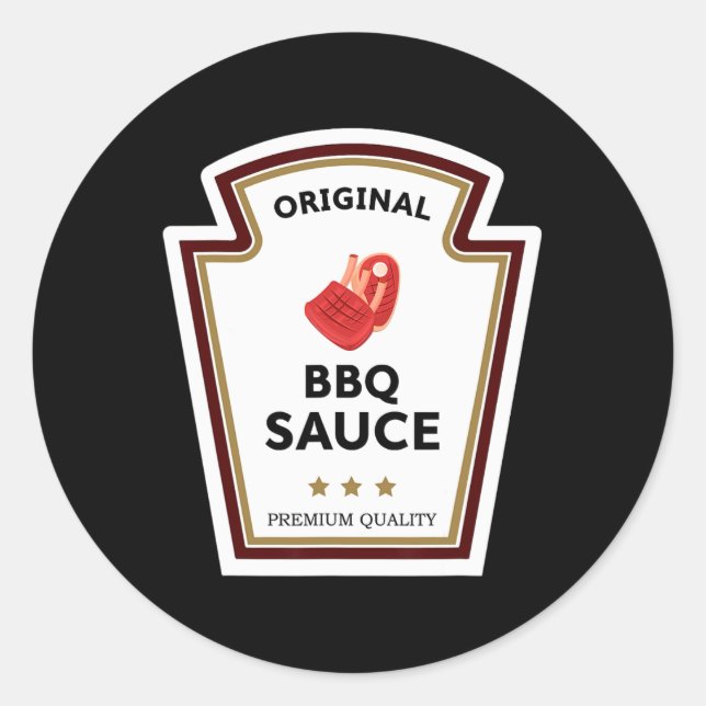 Original Bbq Sauce Condiment Group Costume  Classic Round Sticker (Front)