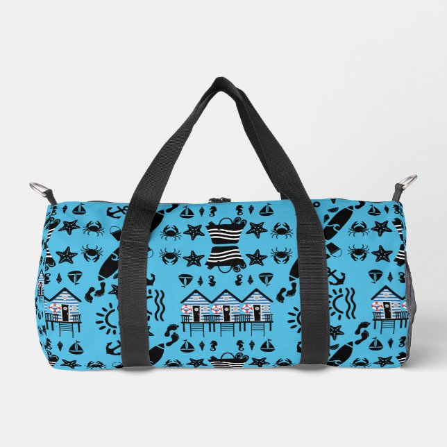 Original Beach Sand And Sea Themed Duffle Bag (Front)