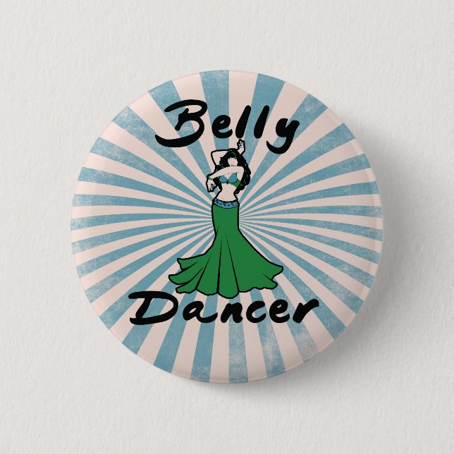Original Belly Dance Pop Art 2 Inch Round Button (Front)