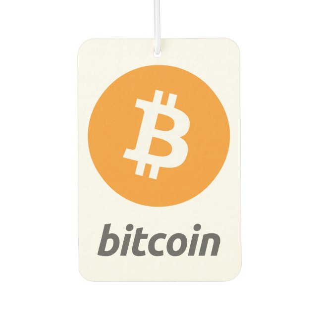 Original Bitcoin Logo Symbol Crypto Air Freshener (Front)