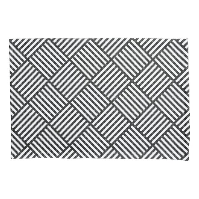 Original BLACK AND WHITE DOUBLE DIAMOND PATTERN Pillowcase (Front)