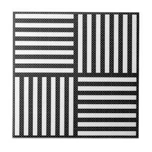 Original BLACK AND WHITE DOUBLE DIAMOND PATTERN Tile