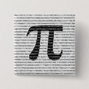 Original black number pi day mathematical symbol 2 inch square button