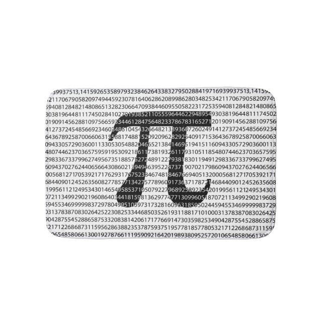 Original black number pi day mathematical symbol bath mat (Front)