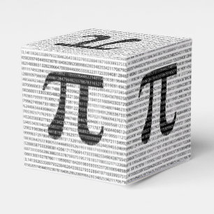 Original black number pi day mathematical symbol favor box