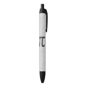 Original black number pi day mathematical symbol ink pen
