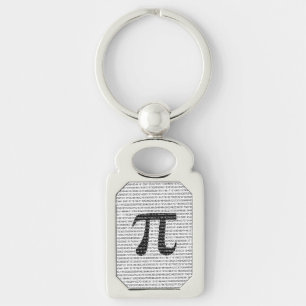 Original black number pi day mathematical symbol keychain
