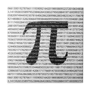 Original black number pi day mathematical symbol tile