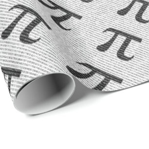 Original black number pi day mathematical symbol wrapping paper