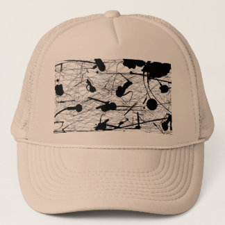 Original Black Splatter Painting Trucker Hat