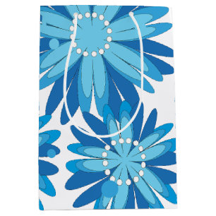 Original blue flowers medium gift bag
