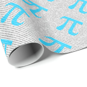Original blue number pi day mathematical symbol wrapping paper