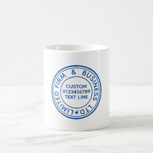Original Blue stamp Create Your Own Template text Coffee Mug