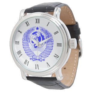 Original blue State Emblem of the USSR Watch