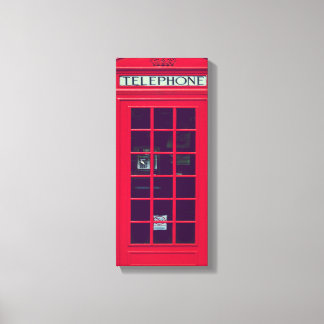 Original british phone box canvas print