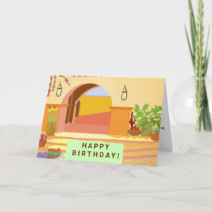 Original Caribbean Digital Art on Birthday Card