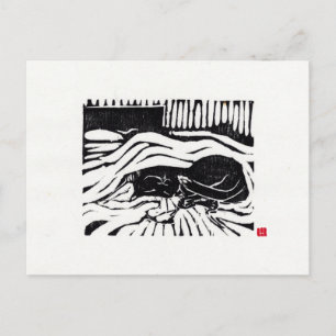 Original Cat Art Postcard