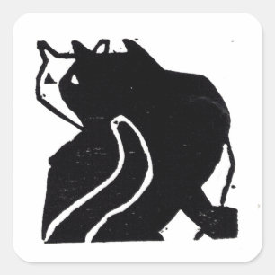 Original Cat Art Stickers Gift Closure