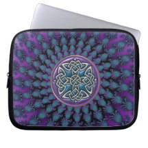 Original Celtic Knot Fractal Design Laptop Sleeve