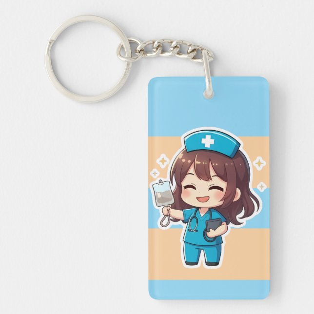 Original Chibi Nurse 2.0 - Healing Energy Keychain (Front)