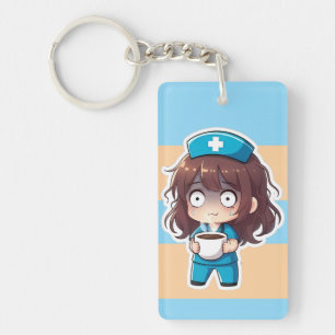 Original Chibi Nurse 2.0 - Total Burnout Keychain