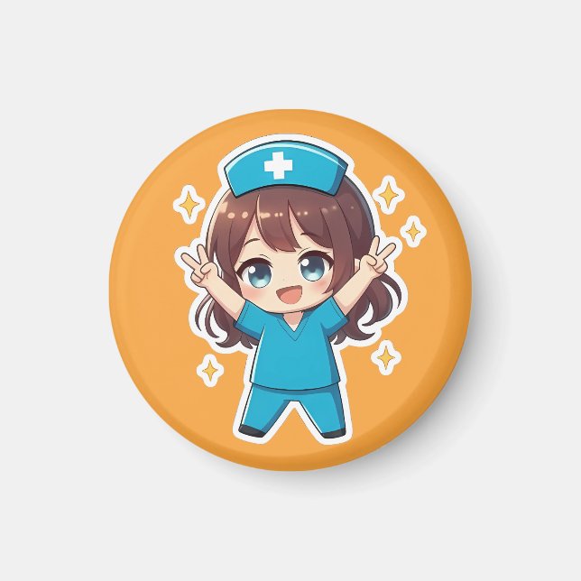 Original Chibi Nurse 2.0 - Victory Spirit Magnet (Front)