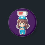 Original Chibi Nurse 3.0 - Powerless Magnet<br><div class="desc">“Even coffee can't save me now.” It's those final ten minutes before clocking out, when your soul has already checked out early. Nurse 3.0 represents every healthcare hero burned out from long shifts, desperately needing to recharge—or just go home to sleep. Brighten up your hospital locker, breakroom fridge, or any...</div>