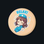 Original Chibi Nurse 3.0 - Relax Magnet<br><div class="desc">“These five minutes—no one can take them away.” In a hospital that feels like a battlefield, this cup of coffee is the whole world. Nurse 3.0 embodies hard-won tranquility, reminding you to tend to your own breath before caring for others. Brighten up your hospital locker, breakroom fridge, or any magnetic...</div>