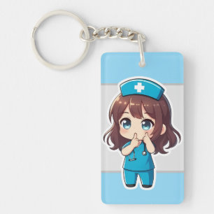 Original Chibi Nurse - The Midnight Hush Keychain