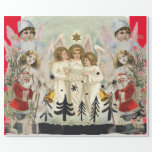 Original Collage Christmas Angel Wrapping Paper<br><div class="desc">CUSTOMIZABLE
RETRO ANGEL IMAGES ARE NOW CHRISTMAS WRAPPING</div>