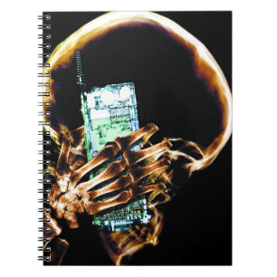 Original Colour X-Ray Vision Skeleton on Cell Phon Notebook