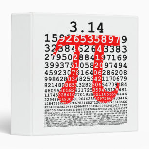 Original colours number pi day mathematical symbol binder