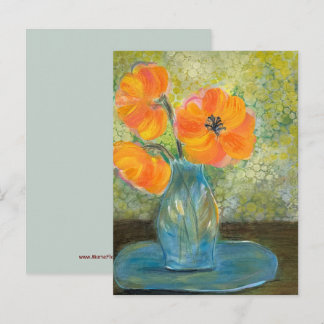 Original Contemporary Expressive Abstract Bouquet Postcard