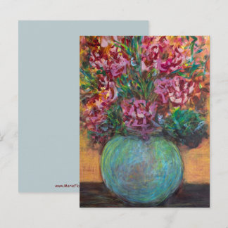 Original Contemporary Expressive Abstract Bouquet Postcard