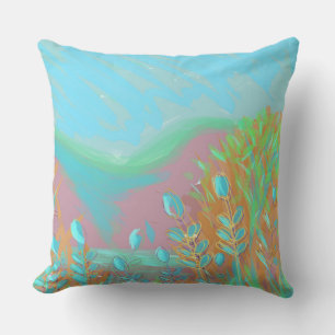 Original Contemporary “The Lake” Artwork  Throw Pillow
