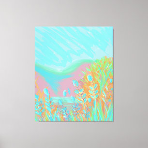 Original Contemporary “The Lake” Triptych Artwork  Canvas Print