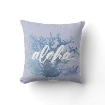 Original Coral Art Peri Throw Pillow 16" x 16"