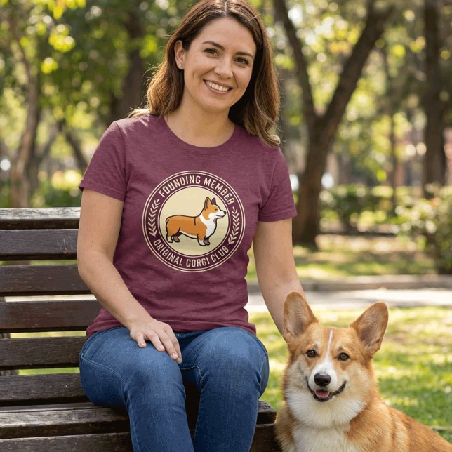 Original Corgi Club Founding Member Funny Tri-Blend Shirt (Creator Uploaded)