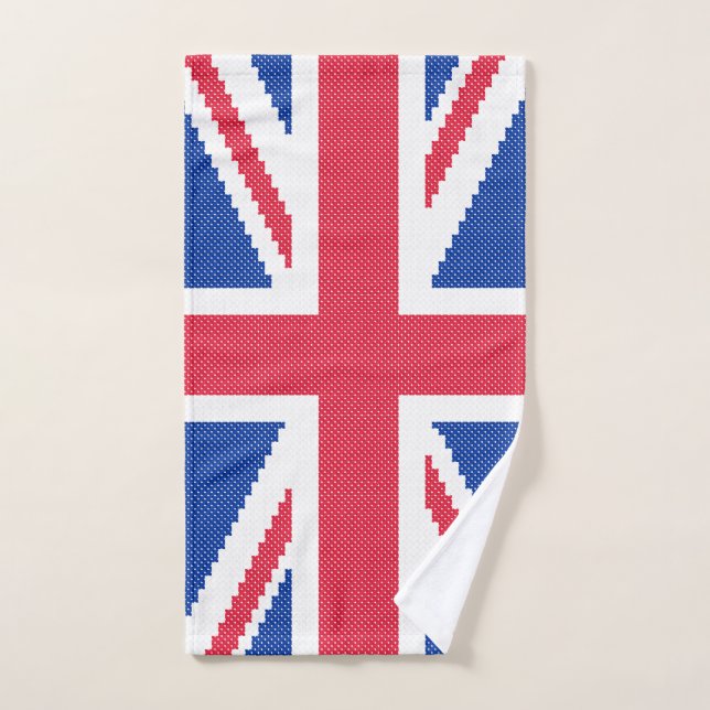 Original cross-stitch design Union Jack (Serviette à main)