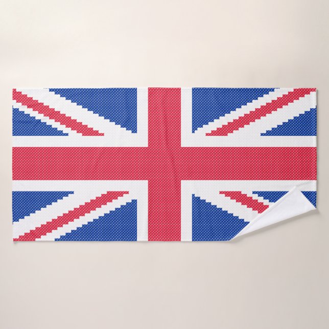 Original cross-stitch design Union Jack (Serviette de bain)
