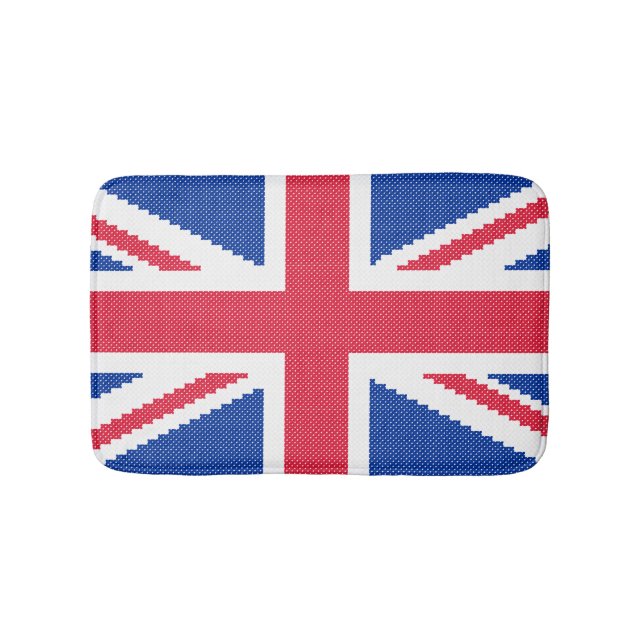 Original cross-stitch design Union Jack Bath Mat (Front)