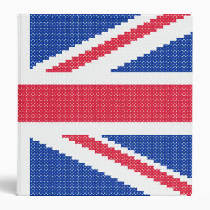 Original cross-stitch design Union Jack Binder