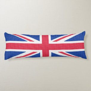 Original cross-stitch design Union Jack Body Pillow