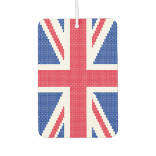 Original cross-stitch design Union Jack Car Air Freshener